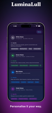 LuminaLull iPhone screenshot