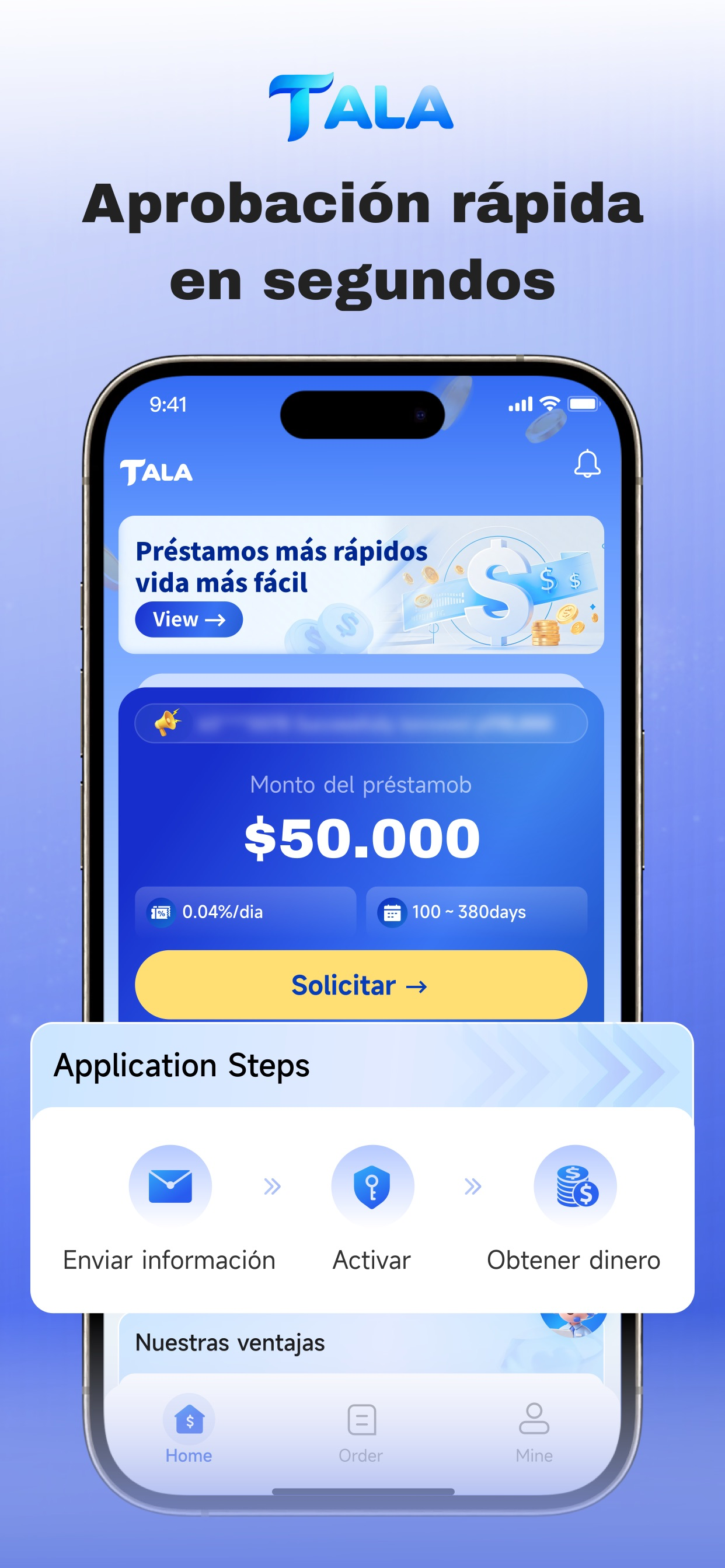 Tala: Préstamos de crédito