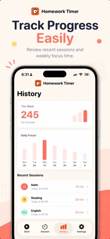 Homework Timer: Study Clock Screenshot 3 of 4