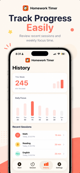 Homework Timer: Study Clock Screenshot 3 of 4