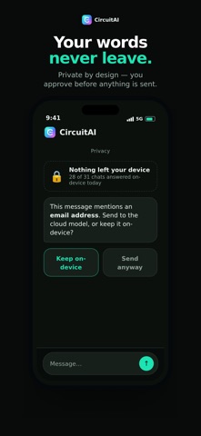 CircuitAI: Private AI Chat iPhone screenshot