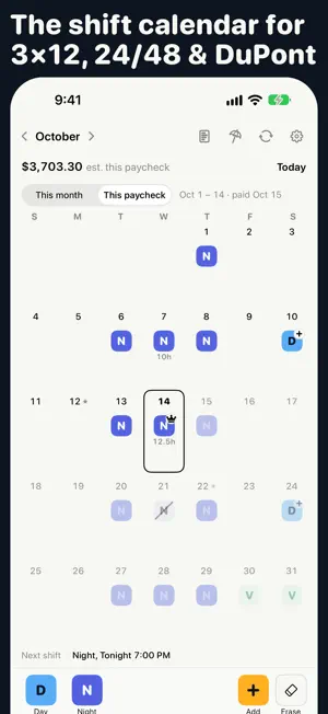 Shift Calendar – ShiftCheck screenshot 1