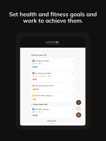 Hyve Fitness iPad screenshot