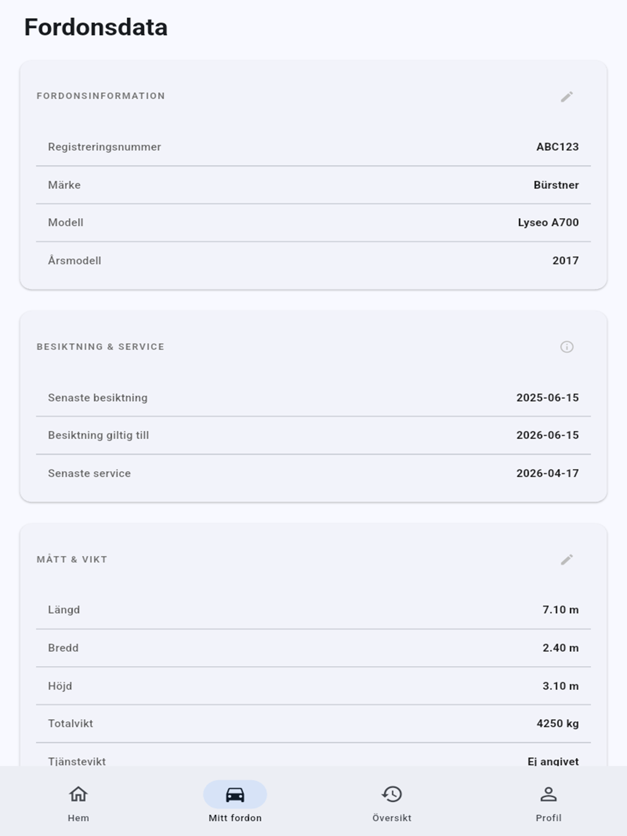 Mitt Fritidsfordon screenshot 9