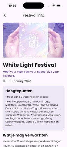 White Light Festival iPhone screenshot