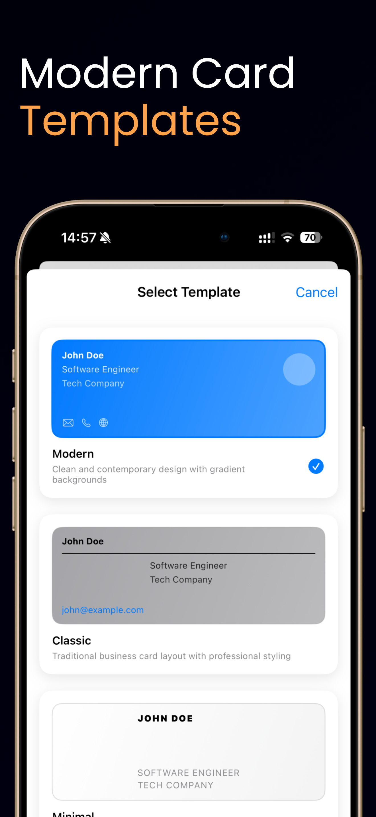 Business Card Generator QR