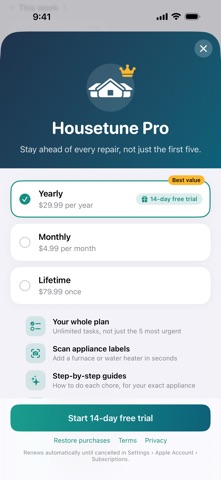 Housetune: Home Maintenance screenshot 8