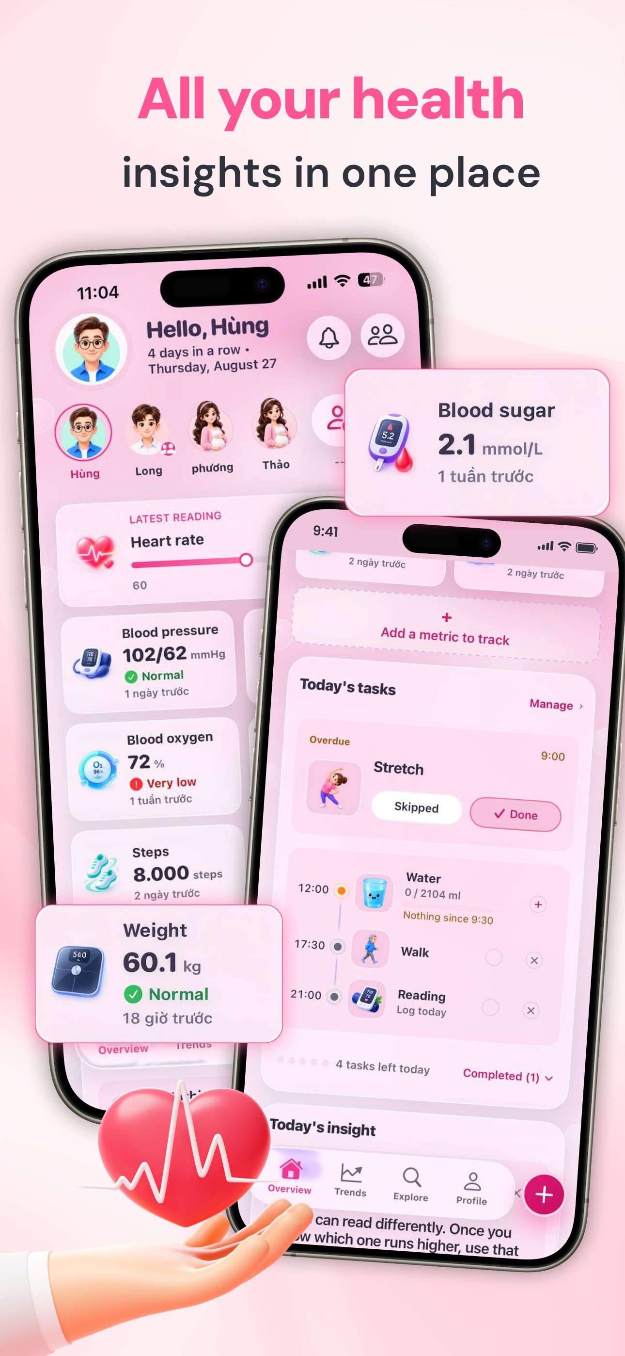 Screenshot 1 of Family Health: BP & Pulse