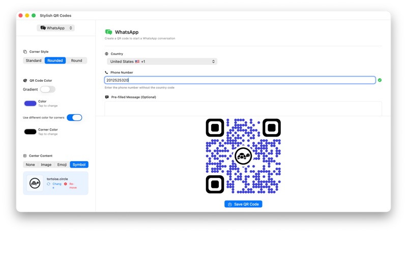 Stylish QR Codes app screenshot