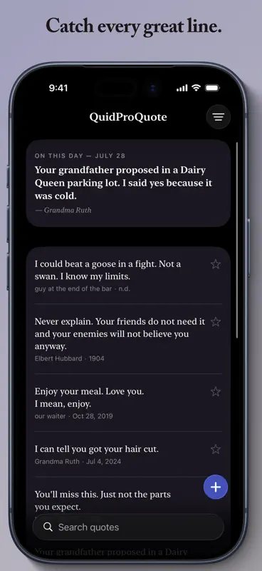 QuidProQuote: Memory Keeper screenshot 1 of 5