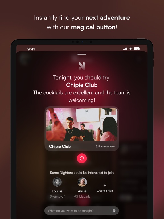 Nighters iPad screenshot 2 - Social Networking app
