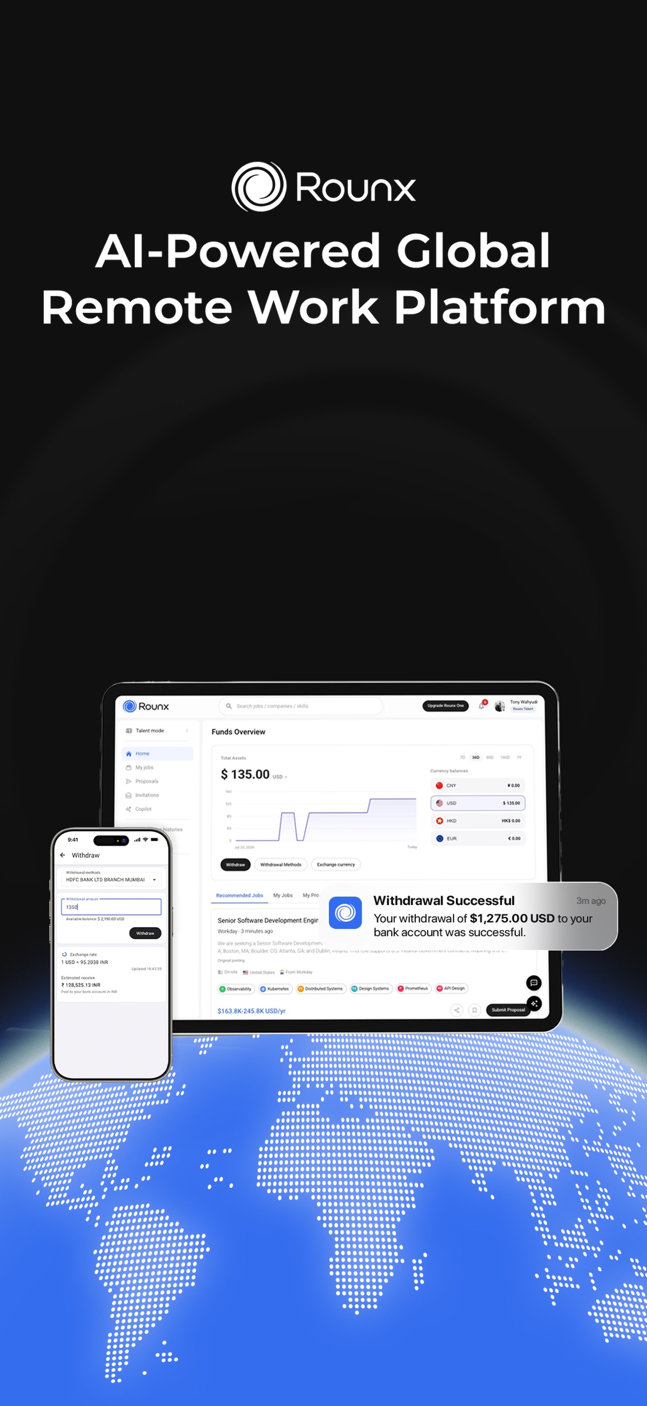 Screenshot 1 of Rounx｜AI Remote Jobs & Hiring