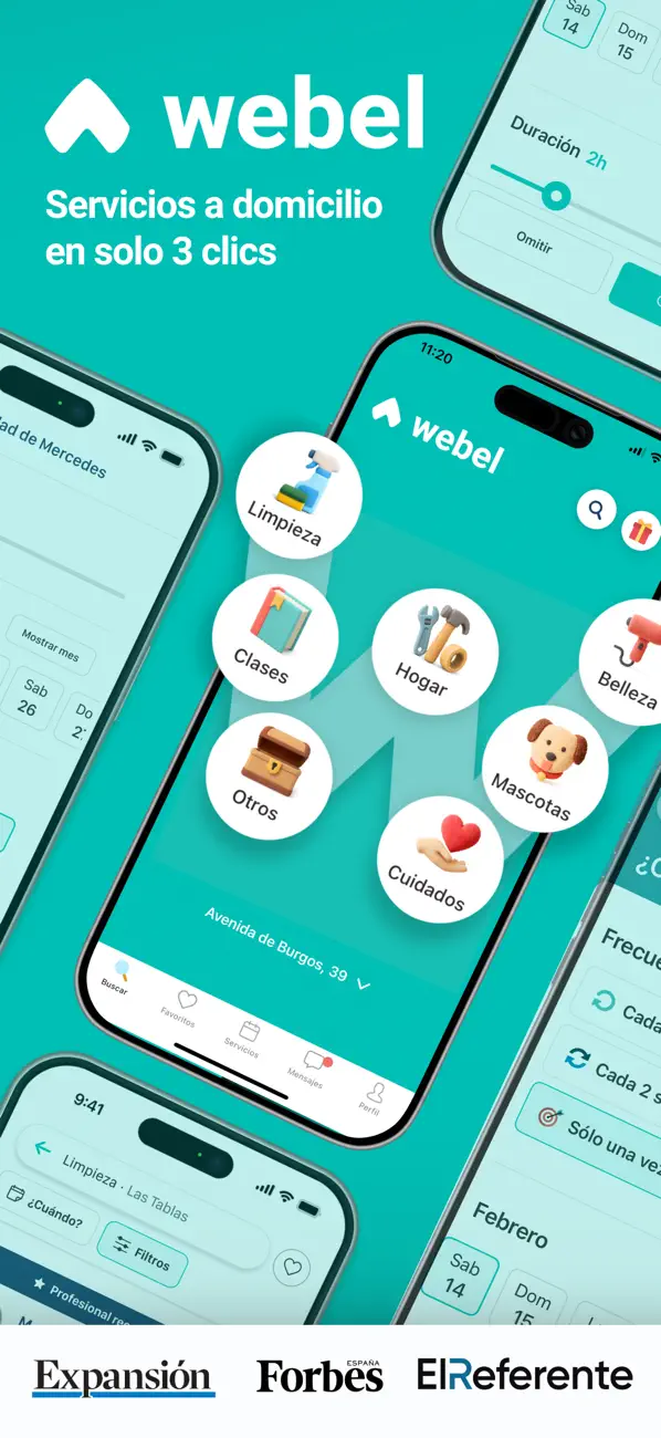 Screenshot #1 pour Webel - Servicios a domicilio
