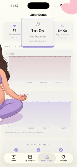 Contraction Tracker Timer! screenshot 2
