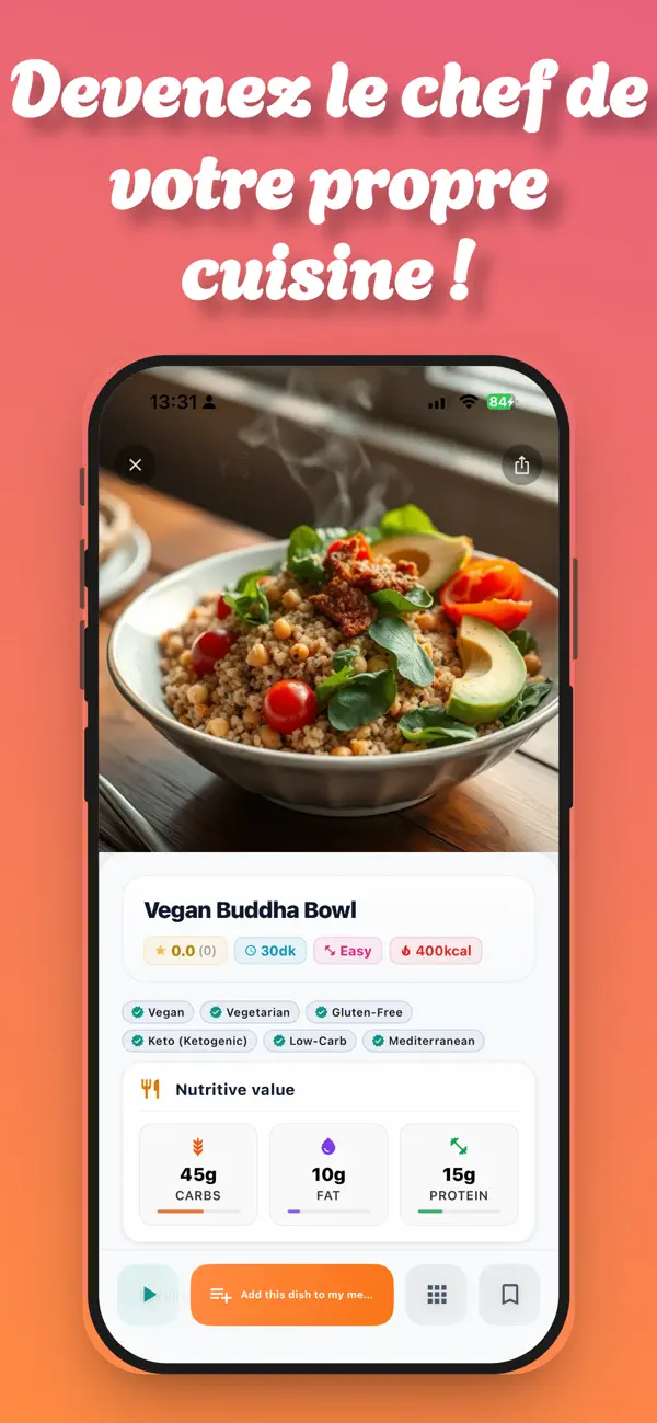 Screenshot #2 pour DishBook Recettes de Dîner