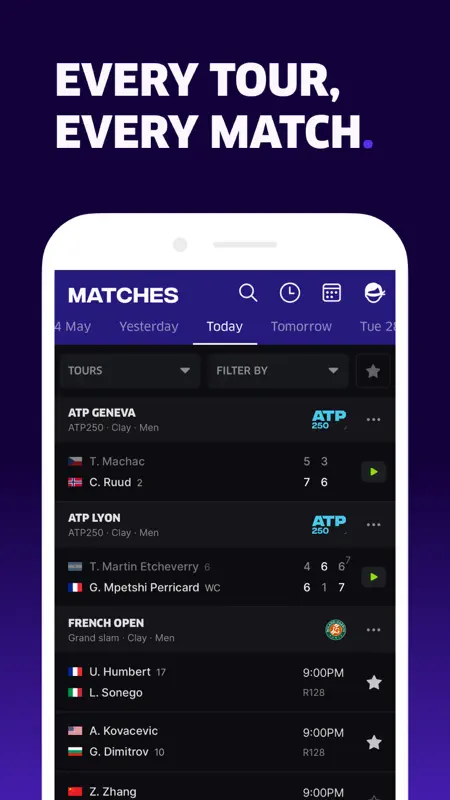 TNNS: Tennis Live Scores screenshot 1 of 9