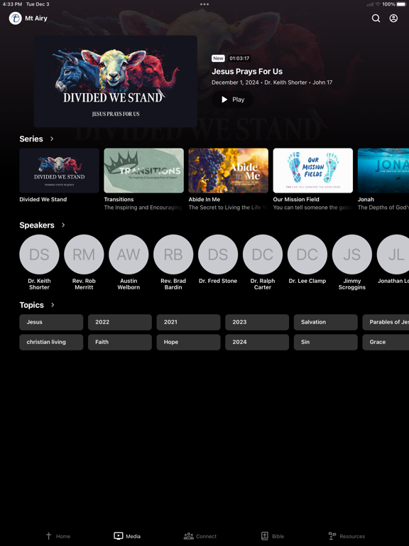 Mt Airy Church iPad screenshot 2 - Education app