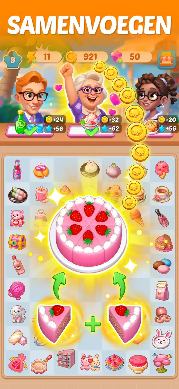 Merge Cooking® iOS Mod IPA screenshot 1 - iOS game interface