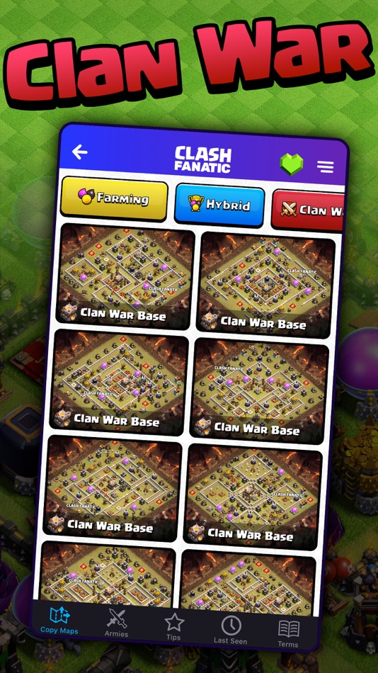 #4. CoC Fanatic: Copy Maps & Base (iOS) Bởi: Too Much Wasabi, LLC