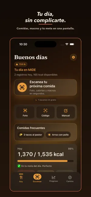 MIDE: Calorías y Macros con IA screenshot 2