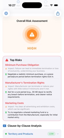 ContractIQ - Legal Doc Reader iPhone screenshot