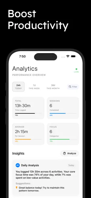 Life Time Tracker - Tymu screenshot 3