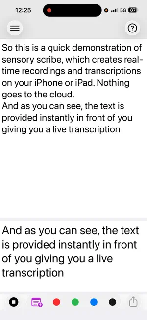 Sensory Scribe screenshot 1