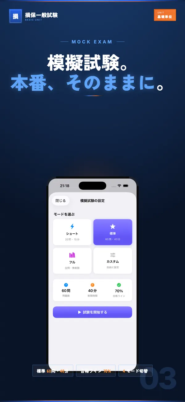 Screenshot #3 pour 損保一般試験 基礎単位 試験対策｜問題集