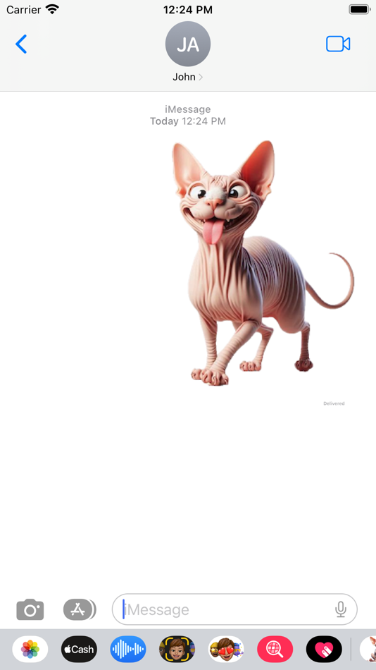 #4. Goofy Sphinx Cat Stickers (iOS) By: Paul Scott