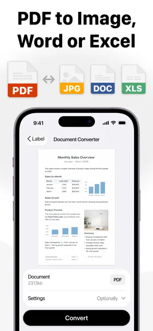 File Converter: PDF, JPG, MP3 iPhone screenshot 2
