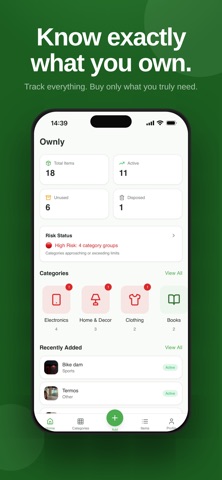 Ownly - Personal Inventory App Screenshot 1 of 10