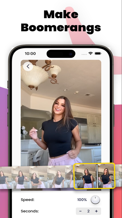 Boomerang - Loop & Reverse iPhone screenshot 1 - Photo & Video app