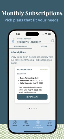Mulberrys Garment Care iPhone screenshot