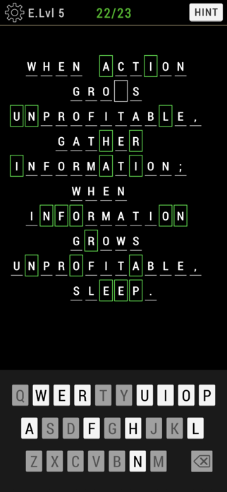 Cryptogram Cryptoquote Puzzle Screenshot 2 of 5