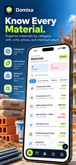 Domixa: Material Inventory screenshot 2