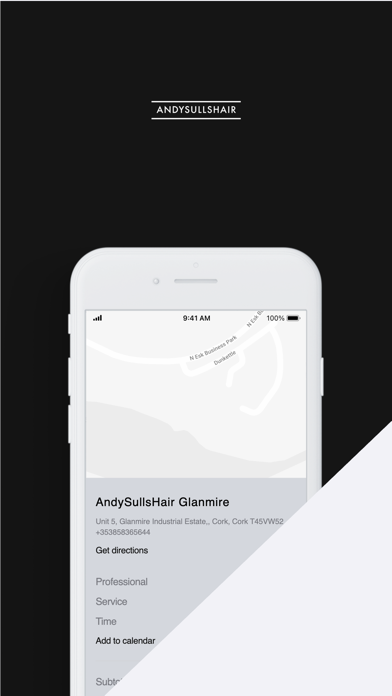 ANDYSULLSHAIR BARBERSHOP app screenshot
