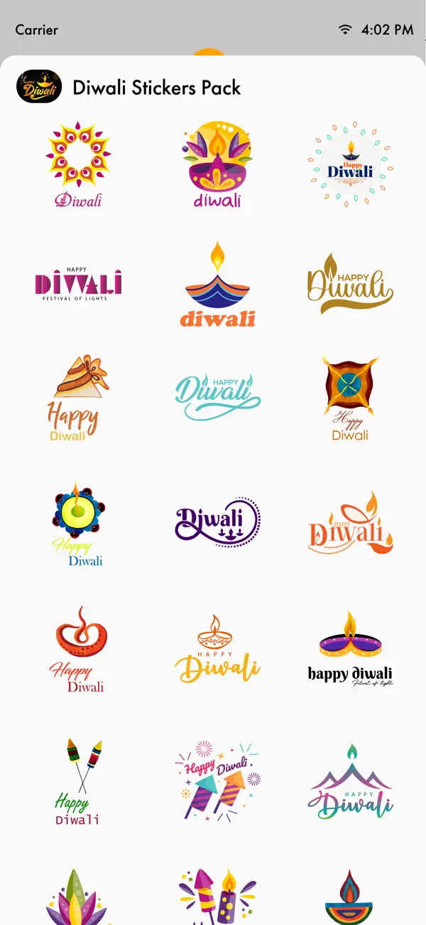 Screenshot #3 pour Diwali Stickers pack