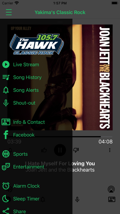 105.7 FM THE HAWK YAKIMA Screenshot