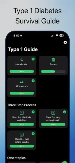 Type 1 Diabetes Guide iPhone Screenshot 1