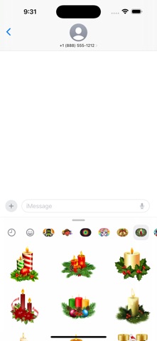 Christmas Candles Stickers screenshot