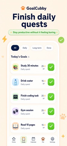 GoalCubby screenshot 2