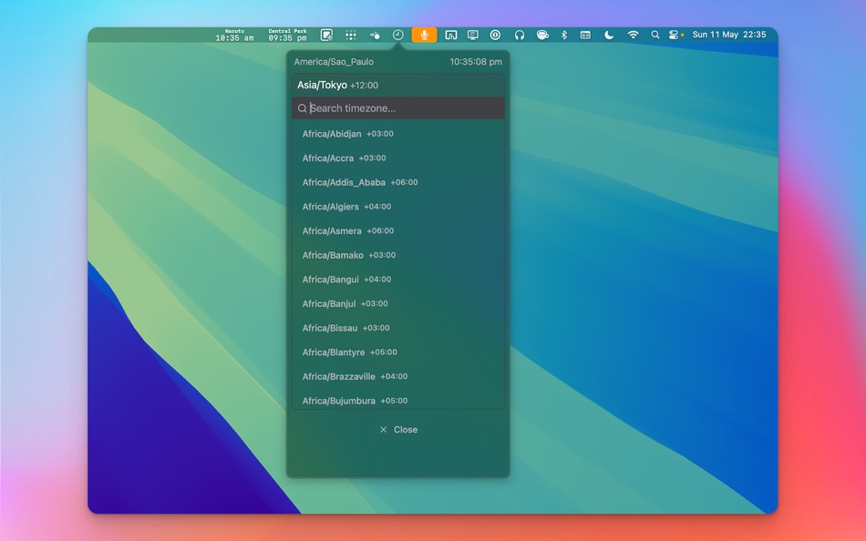 #5. MultiTime - World Timezone (macOS) Bởi: JOAO P P TEIXEIRA