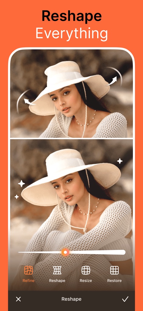 Airbrush: Face Photo Editor - Precision Reshaping Control