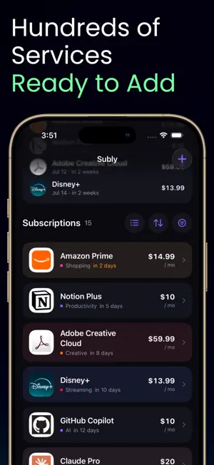 Subly Tracker: Subscriptions screenshot 4