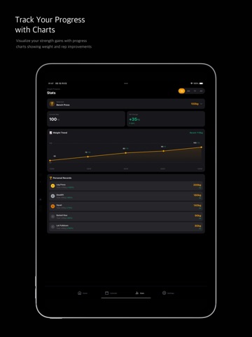 Deukgeun: Gym Workout Tracker iPad screenshot