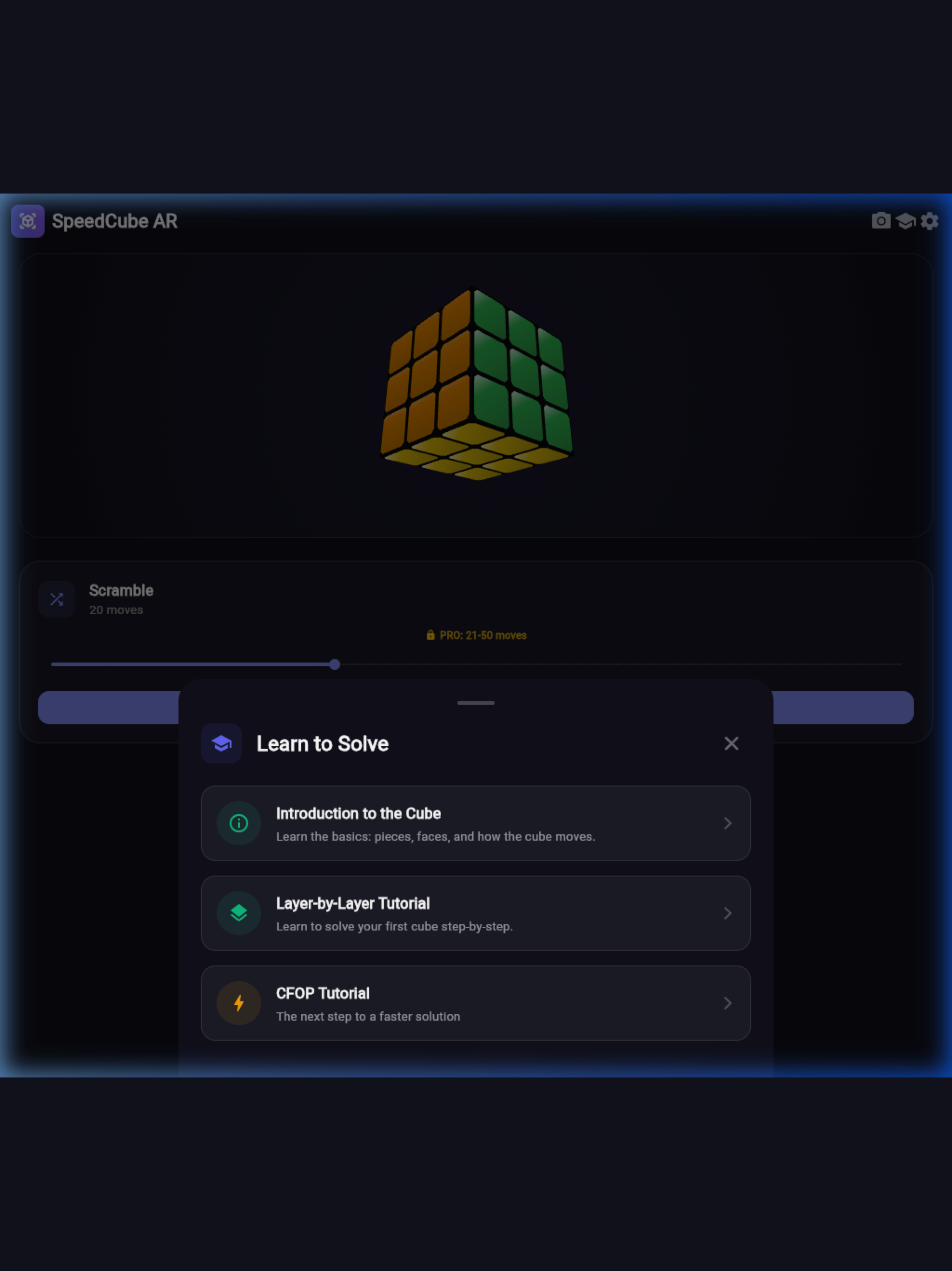 SpeedCube AR: 3x3 Cube Solver