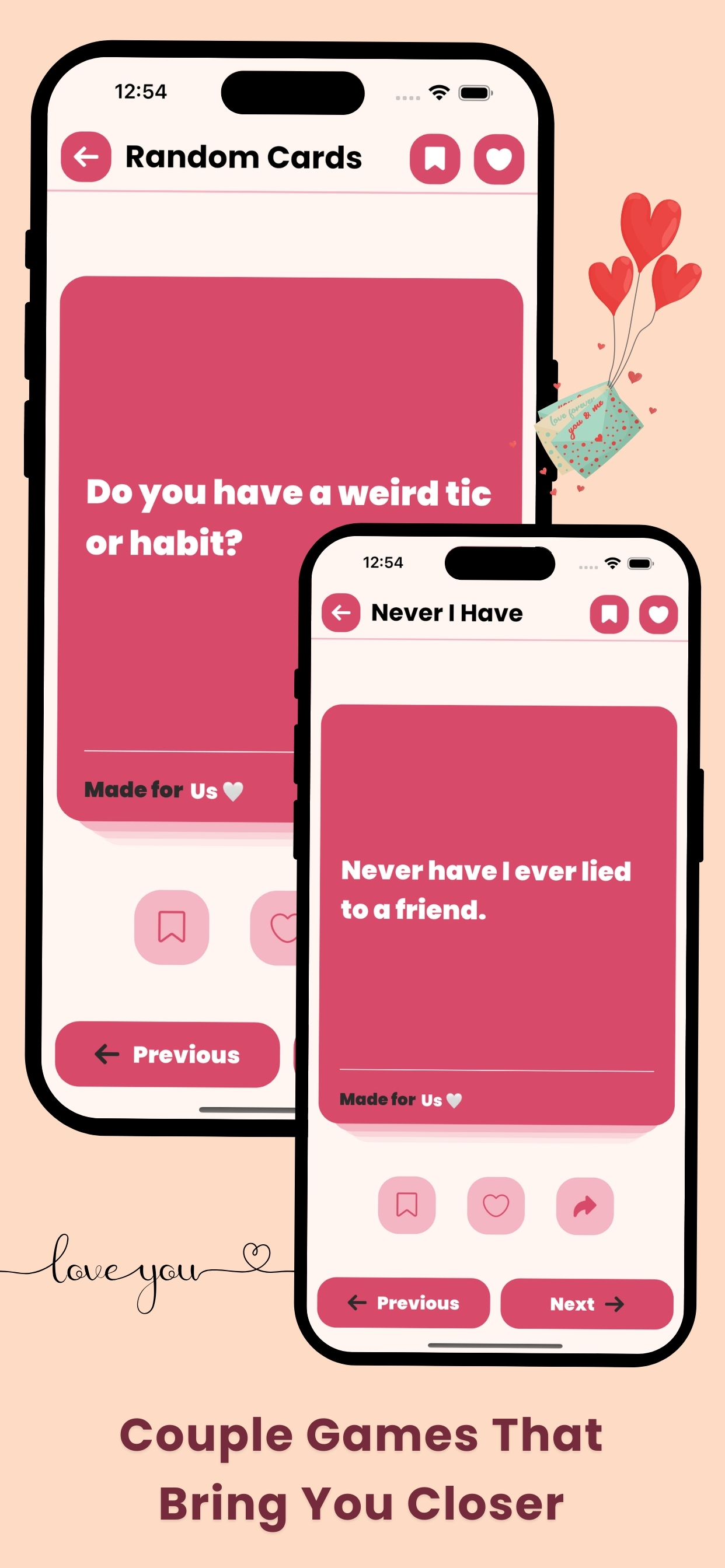 Love Deck: Couple Cards Spark screenshot 4