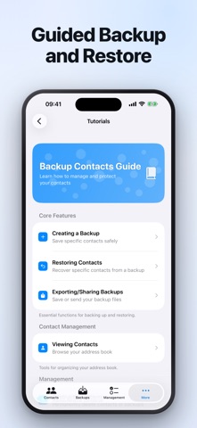 Backup Contacts: Transfer Tool Screenshot 6 of 6