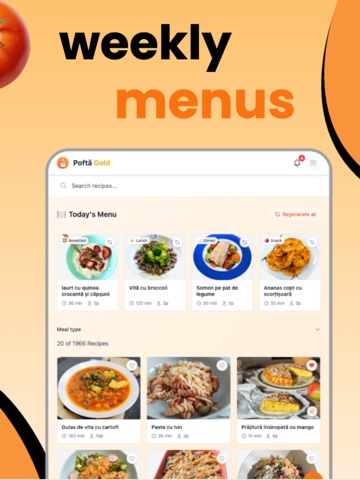 Pofta iPad screenshot
