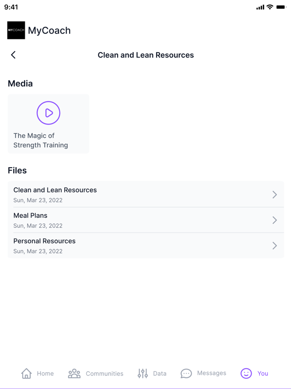 MyCoach by Coach Catalyst iPad screenshot 5 - Health & Fitness app